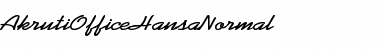 AkrutiOfficeHansa Font