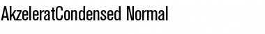 AkzeleratCondensed Normal Font