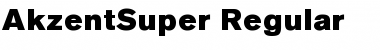 AkzentSuper Regular Font