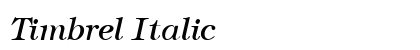 Timbrel Italic Preview