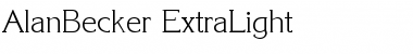 AlanBecker-ExtraLight Regular Font AlanBecker-ExtraLight Regular Font