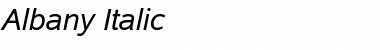 Albany Italic Font Albany Italic Font