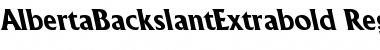 AlbertaBackslantExtrabold Regular Font