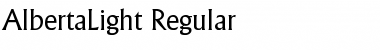 AlbertaLight Regular Font