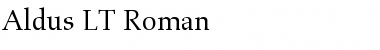 Aldus LT Roman Regular Font Aldus LT Roman Regular Font