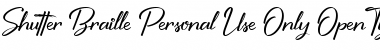 Shutter Braille Free Version Font