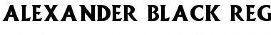 Alexander Black Font