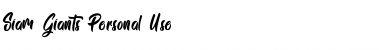 Siam Giants - Personal Use Font
