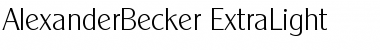 AlexanderBecker-ExtraLight Font