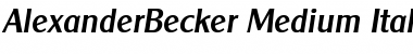 AlexanderBecker-Medium Font