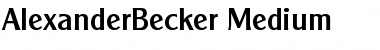 AlexanderBecker-Medium Regular Font