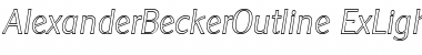 AlexanderBeckerOutline-ExLight Font