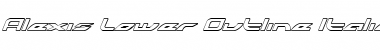 Alexis Lower Outline Italic Font