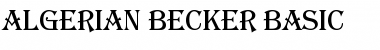 Algerian Becker Basic Regular Font