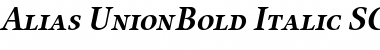 Alias UnionBold Italic SC Regular Font