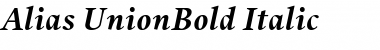 Alias UnionBold Italic Font