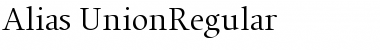 Alias UnionRegular Regular Font