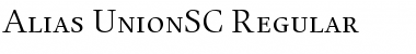 Alias UnionSC Regular Font