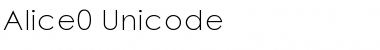 Alice0 Unicode Font