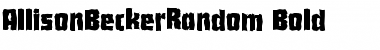 AllisonBeckerRandom Font