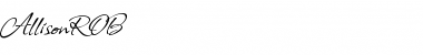 Download AllisonROB Font Download AllisonROB Font
