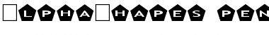 AlphaShapes pentagons Normal Font