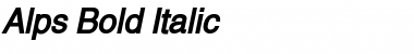 Alps Bold Italic Font