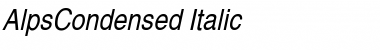 AlpsCondensed Italic Font