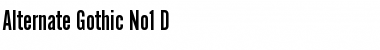 Alternate Gothic No1 D Regular Font Alternate Gothic No1 D Regular Font