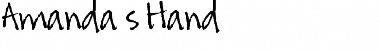 Amanda's Hand Font
