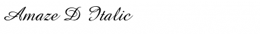Amaze D Italic Font Amaze D Italic Font