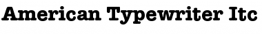 American Typewriter Itc D EE Bold Font