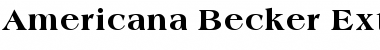 Americana Becker Ext Bold Font