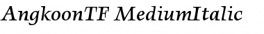 AngkoonTF-MediumItalic Font