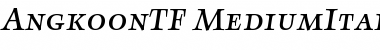 AngkoonTF-MediumItalicSC Font