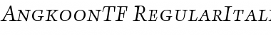 AngkoonTF-RegularItalicSC Regular Font
