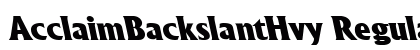 AcclaimBackslantHvy Regular preview