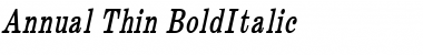 Annual Thin BoldItalic Font