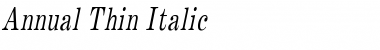 Annual Thin Italic Font