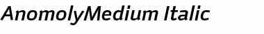 AnomolyMedium Italic Font
