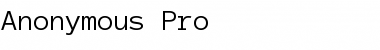 Anonymous Pro Font