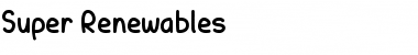 Super Renewables Font