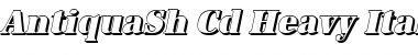 AntiquaSh-Cd-Heavy Italic Font