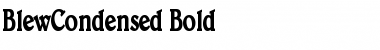 BlewCondensed Bold Font