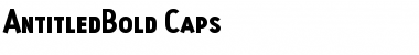 AntitledBold Caps Font