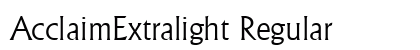 AcclaimExtralight Regular preview