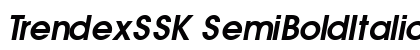 TrendexSSK SemiBoldItalic preview