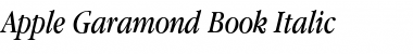 Apple Garamond BT Italic Font