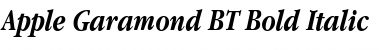 Apple Garamond BT Bold Italic Font