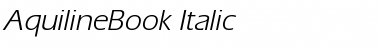 AquilineBook Italic Font